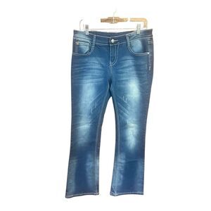 Red Label London distressed Woman’s Jeans Sz 29/32 * 9/10 Bootcut